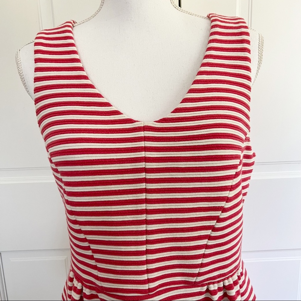 Boden Ribbed Striped Knit Sleeveless Ponte Dress - Picture 2 of 5
